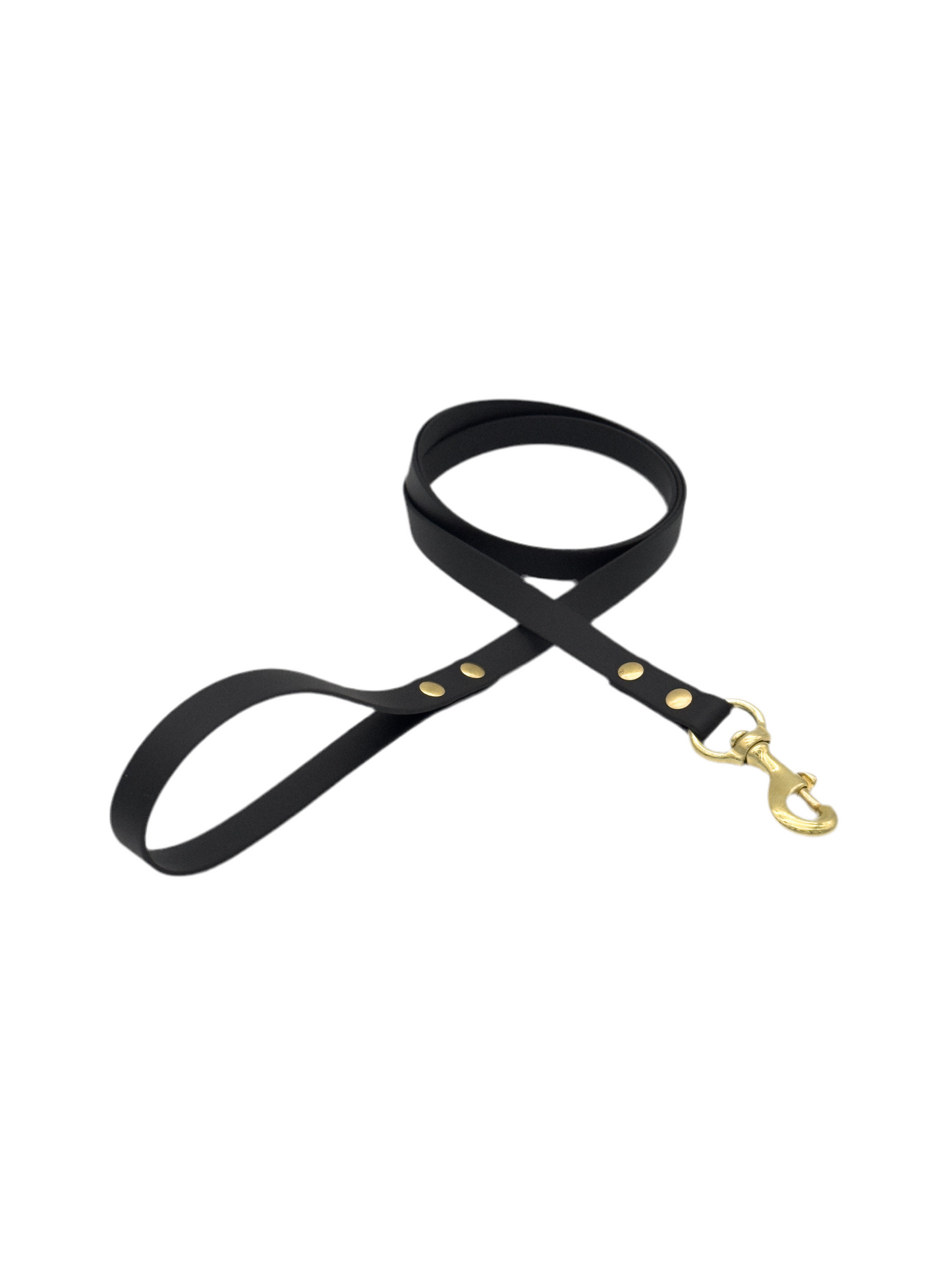 Traditional Dog Leash - 3/4" BioThane® with Brass Hardware - Black - 5.5 ft.