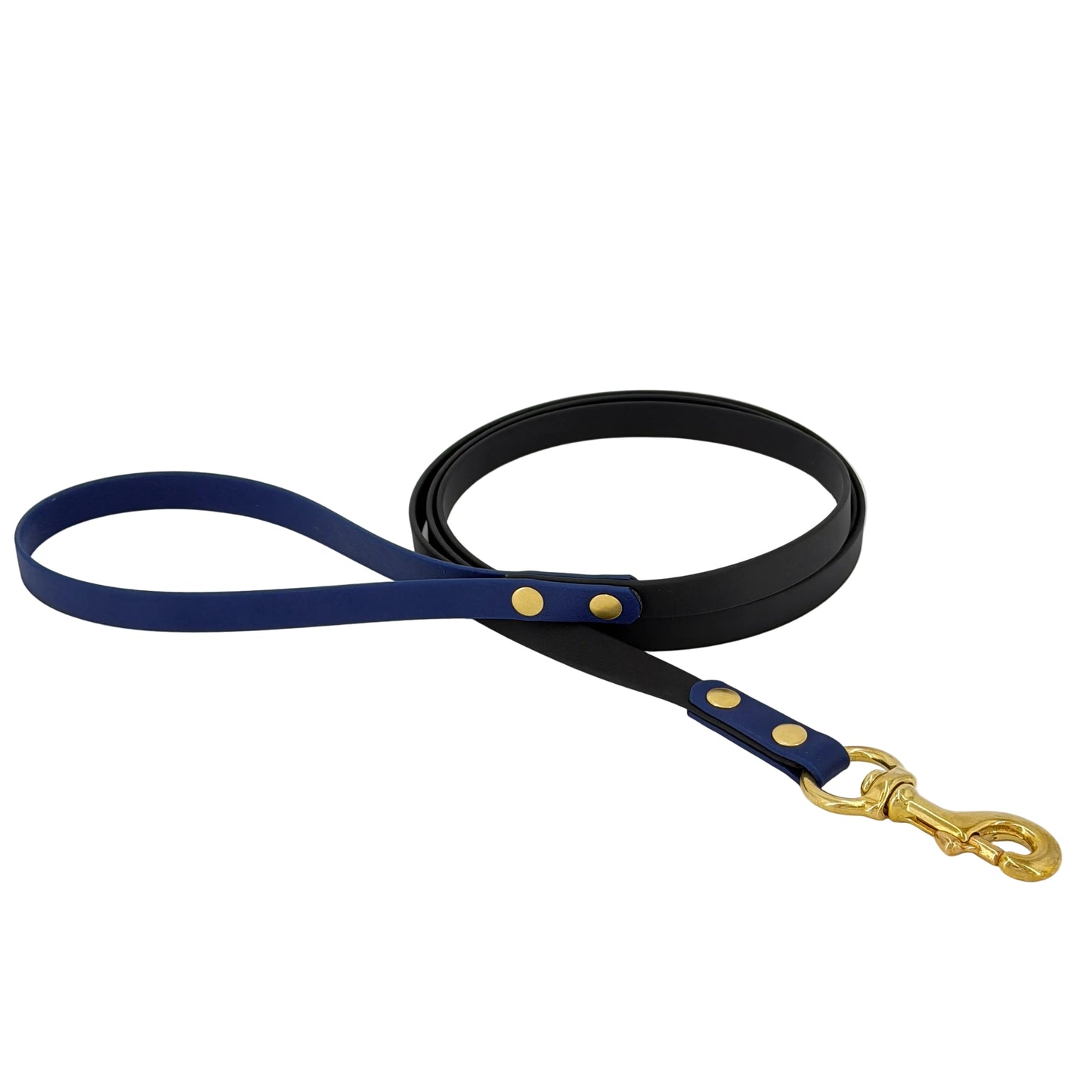 Two-Tone Dog Leash - BioThane® With Brass Hardware