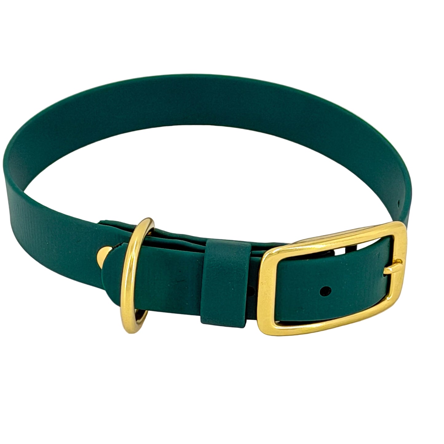 Traditional Dog Collar - BioThane® with Brass Hardware