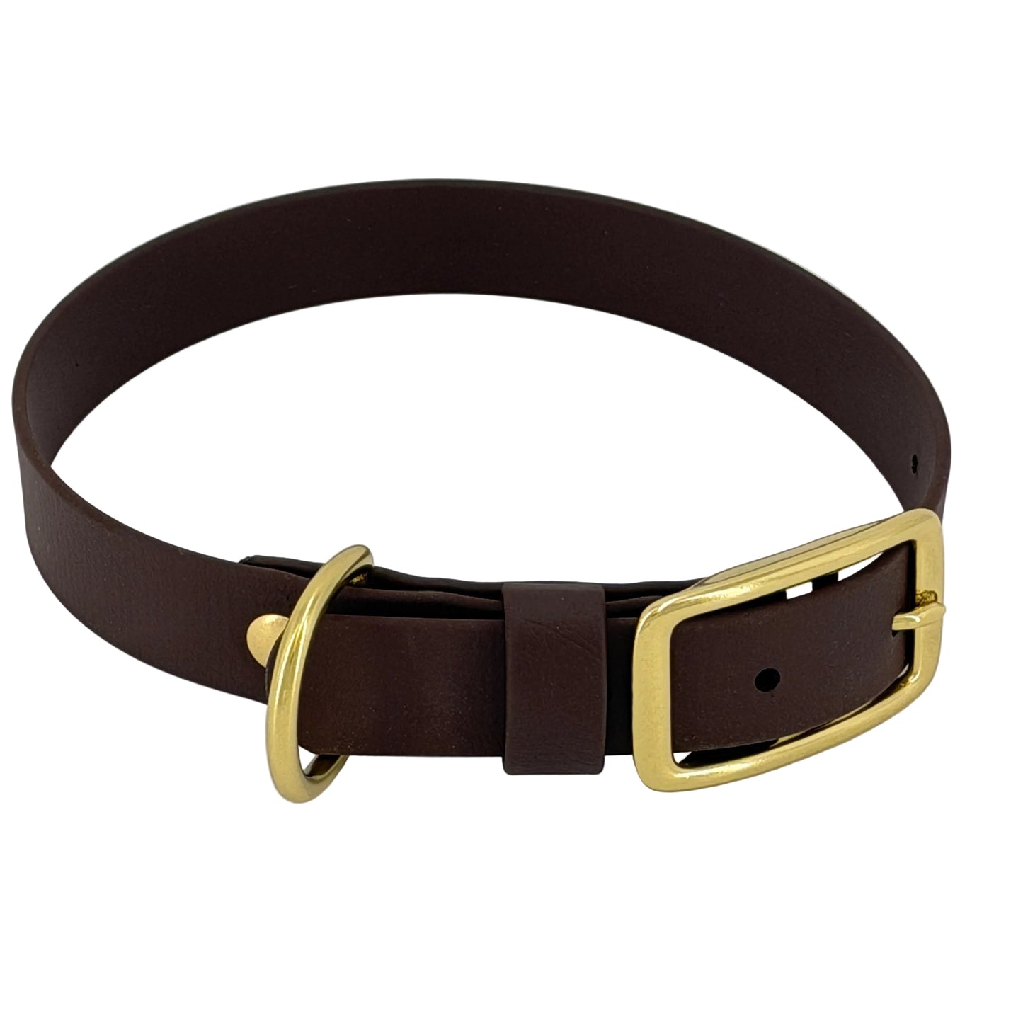 Traditional Dog Collar - BioThane® with Brass Hardware