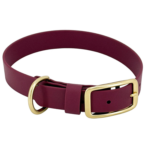 Traditional Dog Collar - BioThane® with Brass Hardware